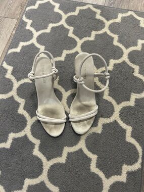 Steve Madden Silver Knotted Strap Heeled Sandals